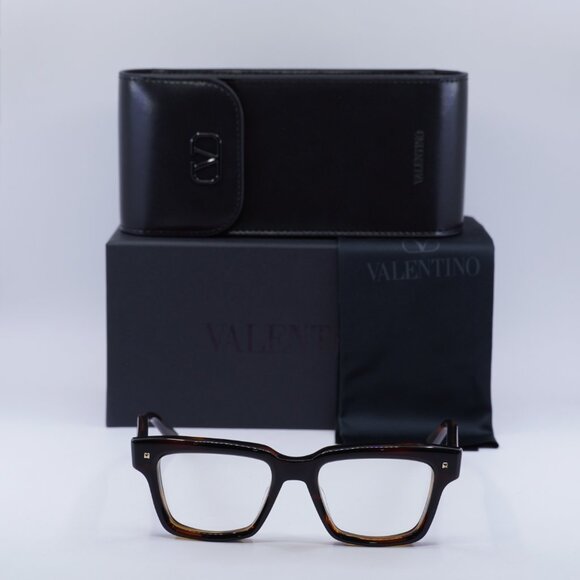 Valentino V-ESSENTIAL I VLX-121B Square Eyeglasses - Brown Swirl 51mm - Picture 3 of 10